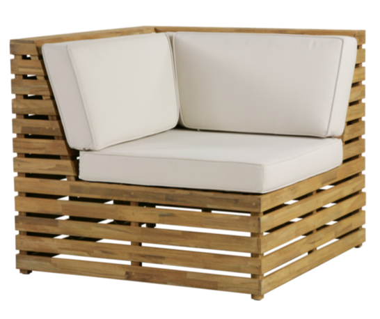 Venetian Corner Sectional Chair with Cushion