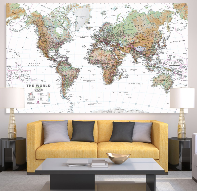 white-ocean-physical-world-map-graphic-art-print-on-canvas
